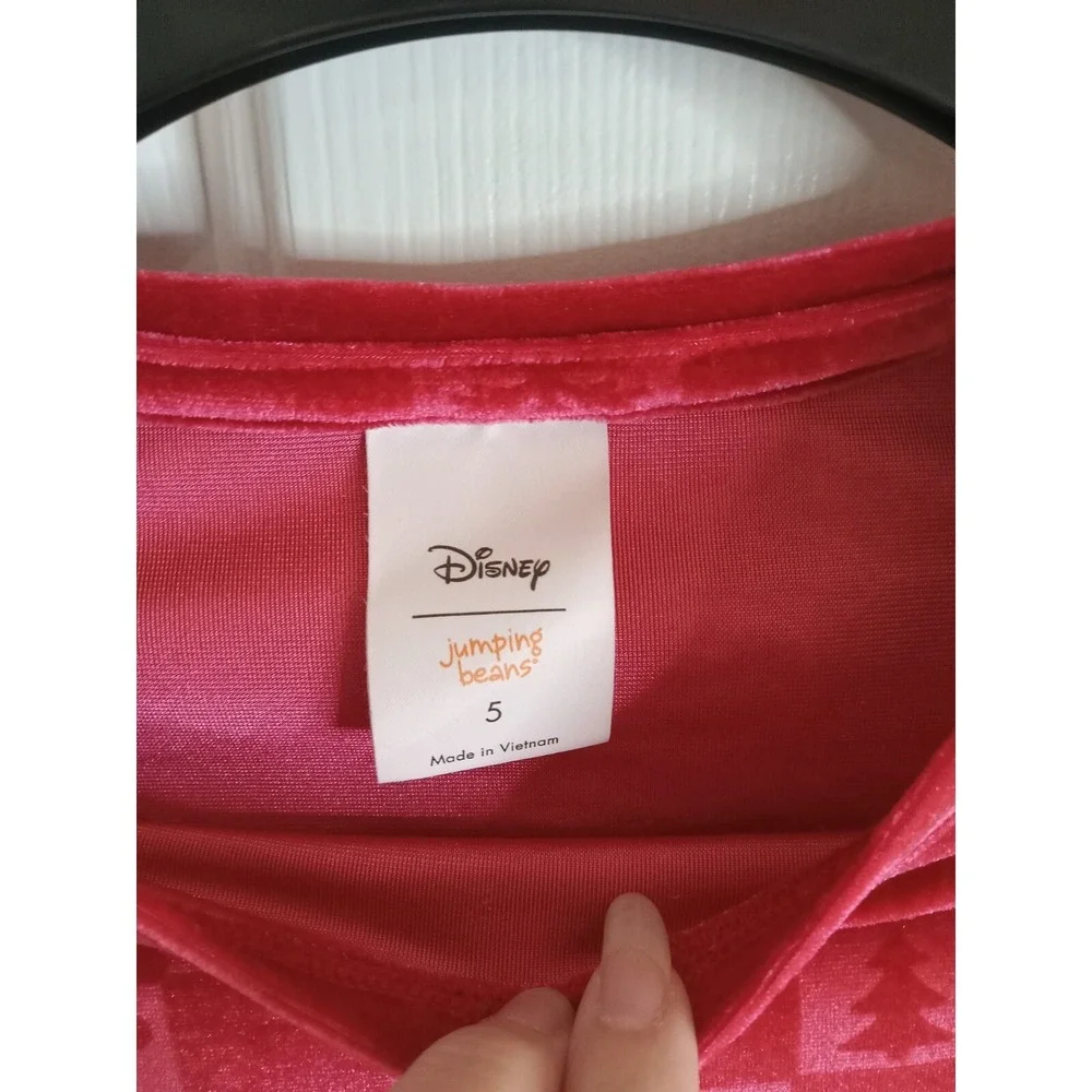 Disney's Mickey & Minnie Print &  Embossed Velour Tutu Dress by Size 5 Christmas